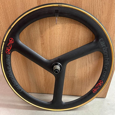 Clearance - 650c Carbonbike 3 Spoke Tubular Drive Wheel. Xdr Freehub, disc brake with thru axle or quick release