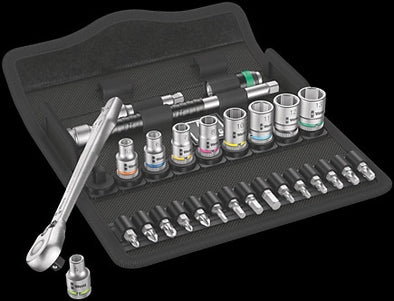 Wera 8100 SA 8 Zyklop Metal Ratchet Set with switch lever 1/4" drive metric