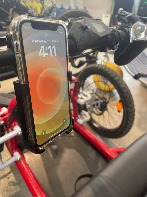 Mobile Phone Holder for Handcycles