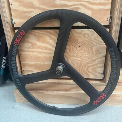 Clearance - 650c Carbonbike 3 Spoke Tubular Drive Wheel. Xdr Freehub, Rim Brake. Handcycle