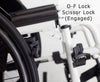 Scissor Lock Wheelchair Brake (single brake) - Push Mobility
